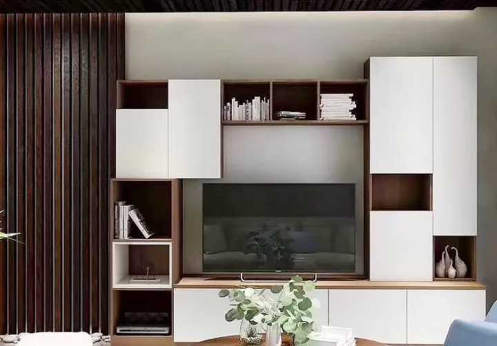 邻居家新装的电视墙简约又好看，后悔自己装复杂了！